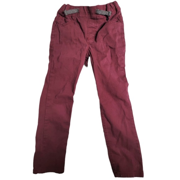 (B) Burgundy (5T) Boys Pants - Picture 1 of 7